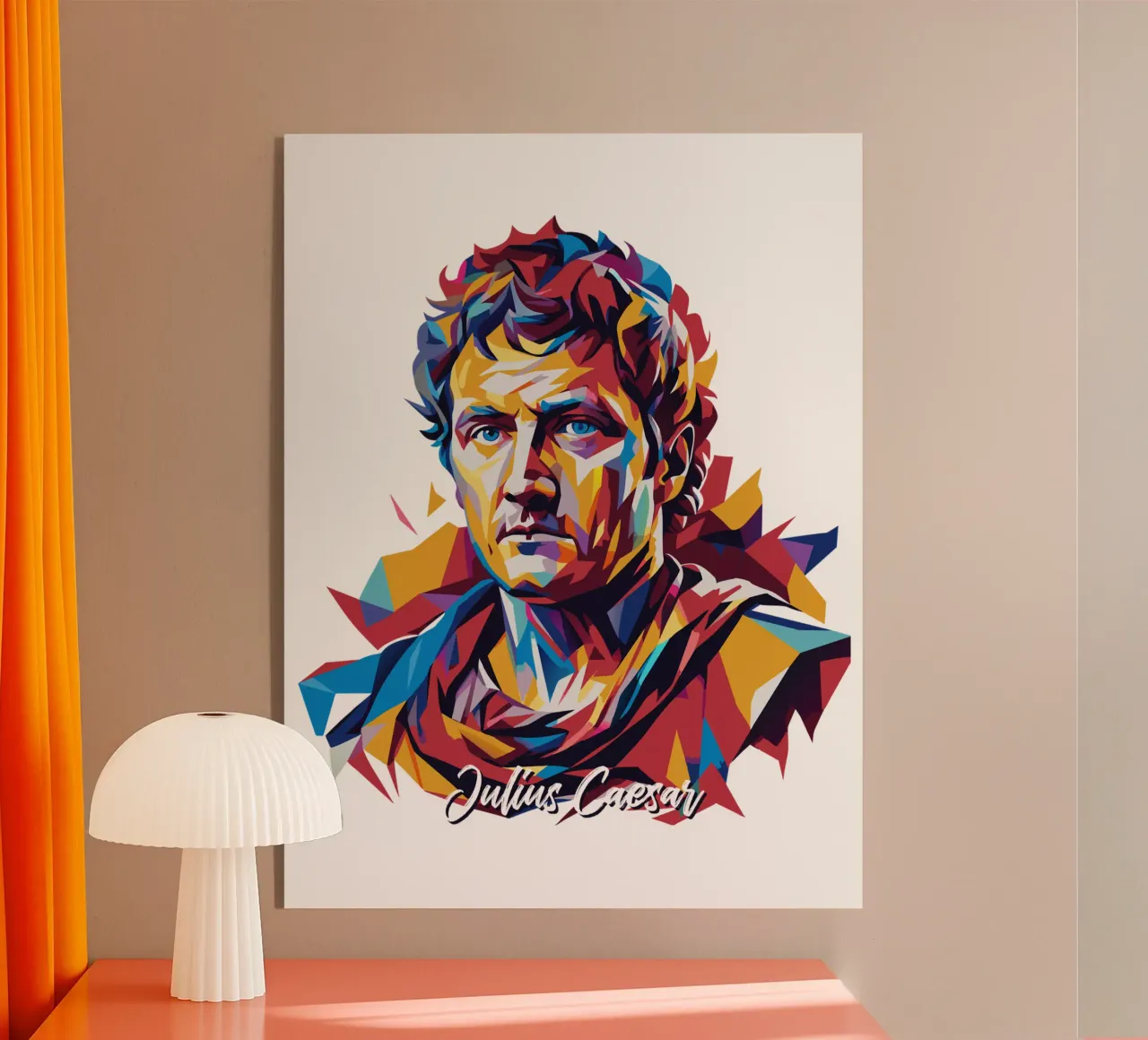 Julius Caesar WPAP Pop Art plexiglass da vectorartnesia