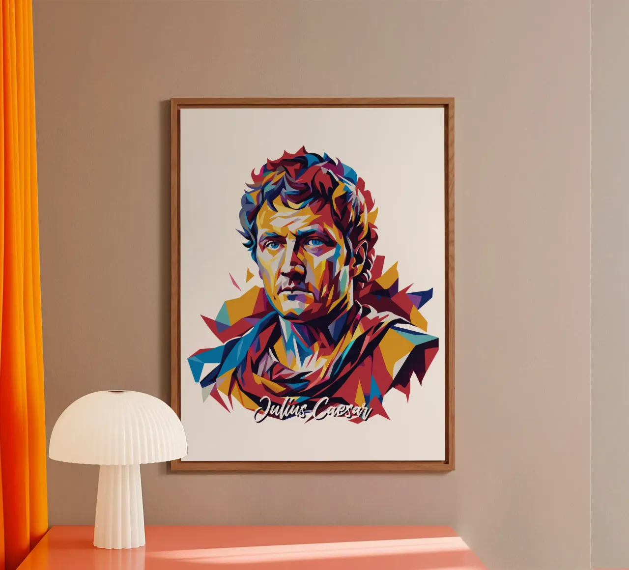 Julius Caesar WPAP Pop Art alluminio dibond da vectorartnesia