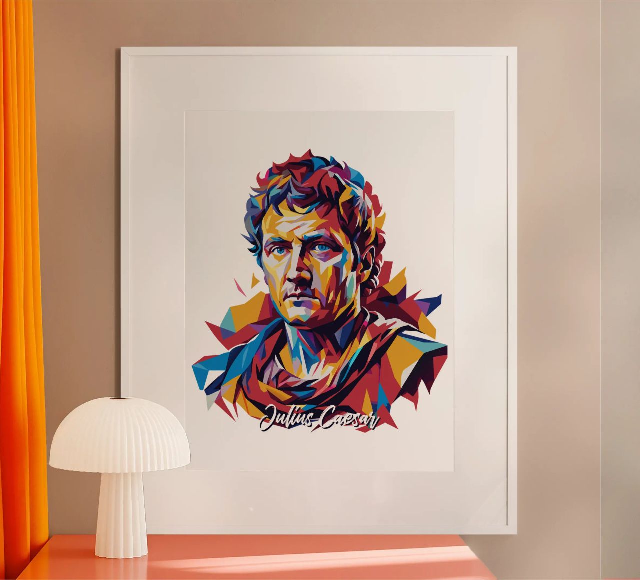 Julius Caesar WPAP Pop Art carta hahnemühle da vectorartnesia