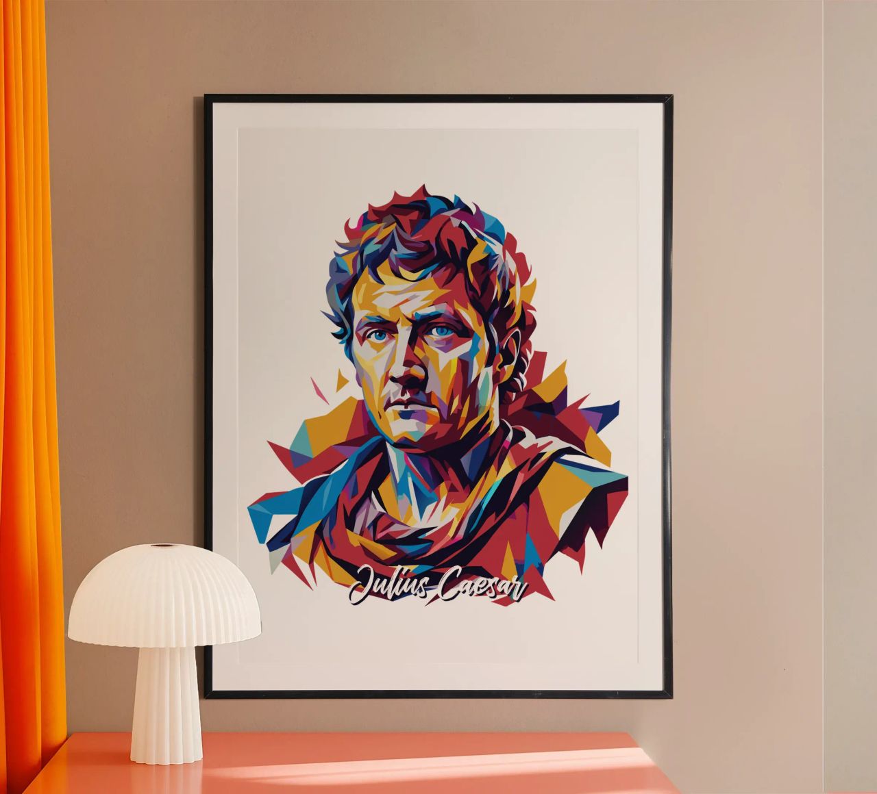 Julius Caesar WPAP Pop Art carta hahnemühle da vectorartnesia