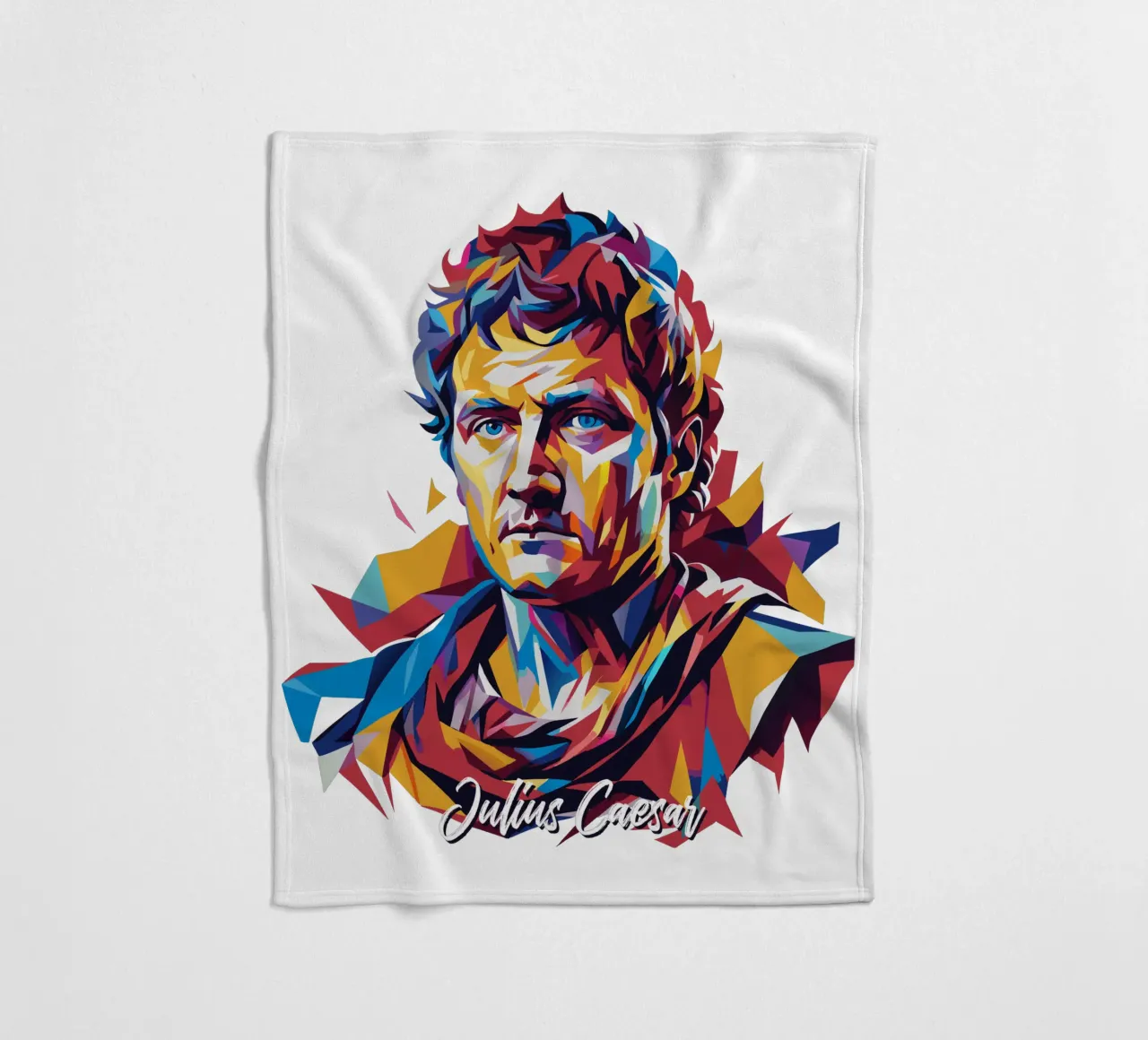 Julius Caesar WPAP Pop Art manta de franela de vectorartnesia
