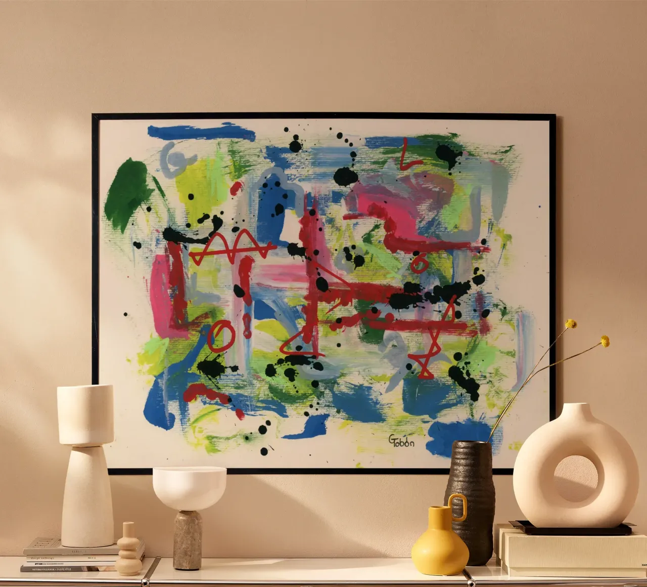 voices poster con telaio in alluminio da gtobonart