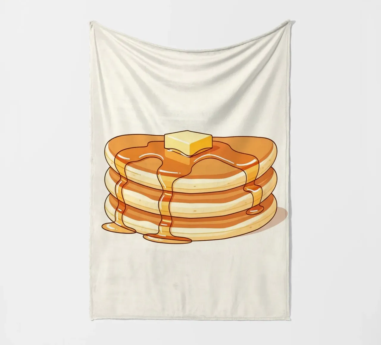 Pfannkuchenstapel mit Sirup Fleecedecke von FlatPrint Studio