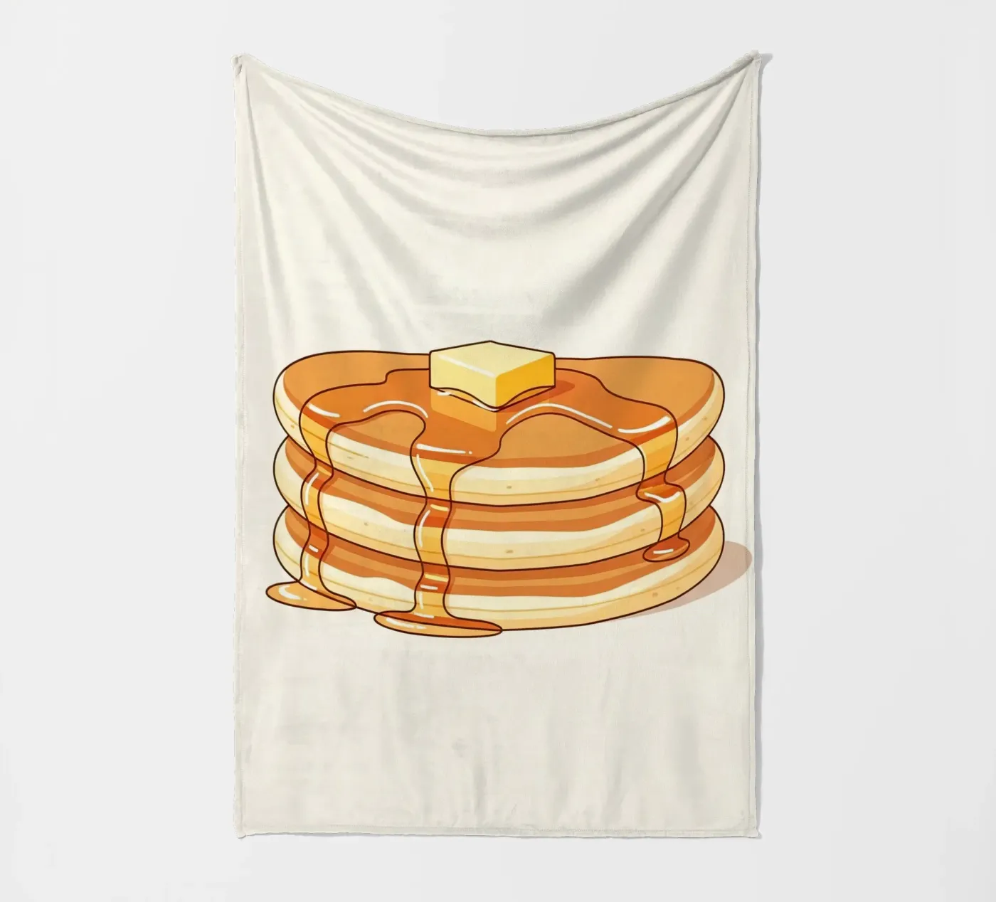Pancake Stack with Syrup fleecedeken van FlatPrint Studio