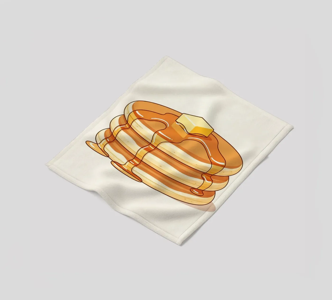Pancake Stack with Syrup fleecedeken van FlatPrint Studio
