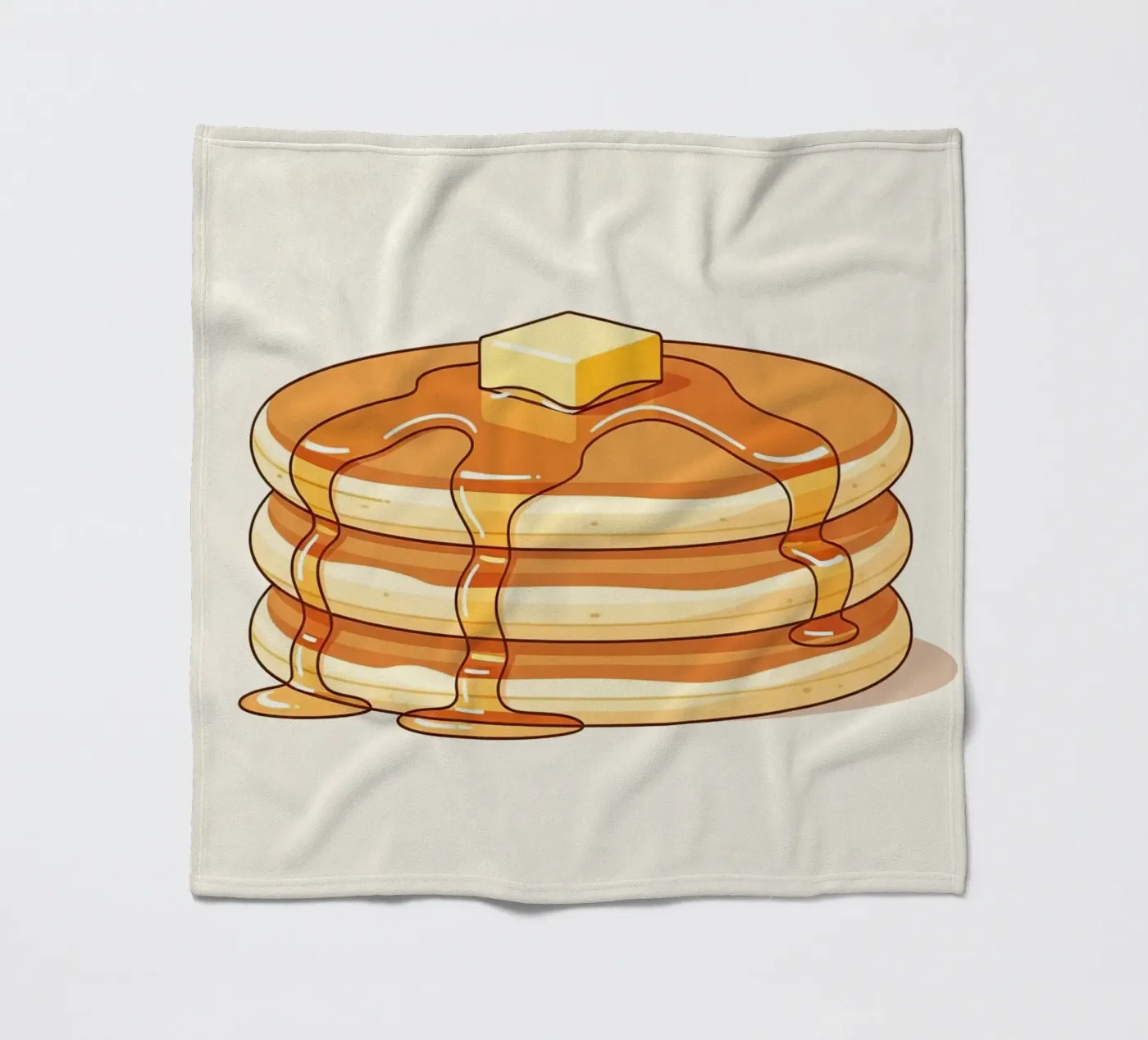 Pancake Stack with Syrup fleecedeken van FlatPrint Studio
