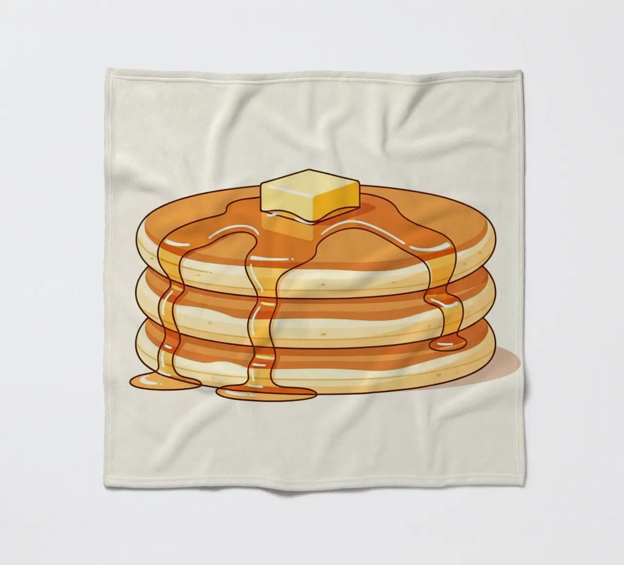 Pfannkuchenstapel mit Sirup Fleecedecke von FlatPrint Studio