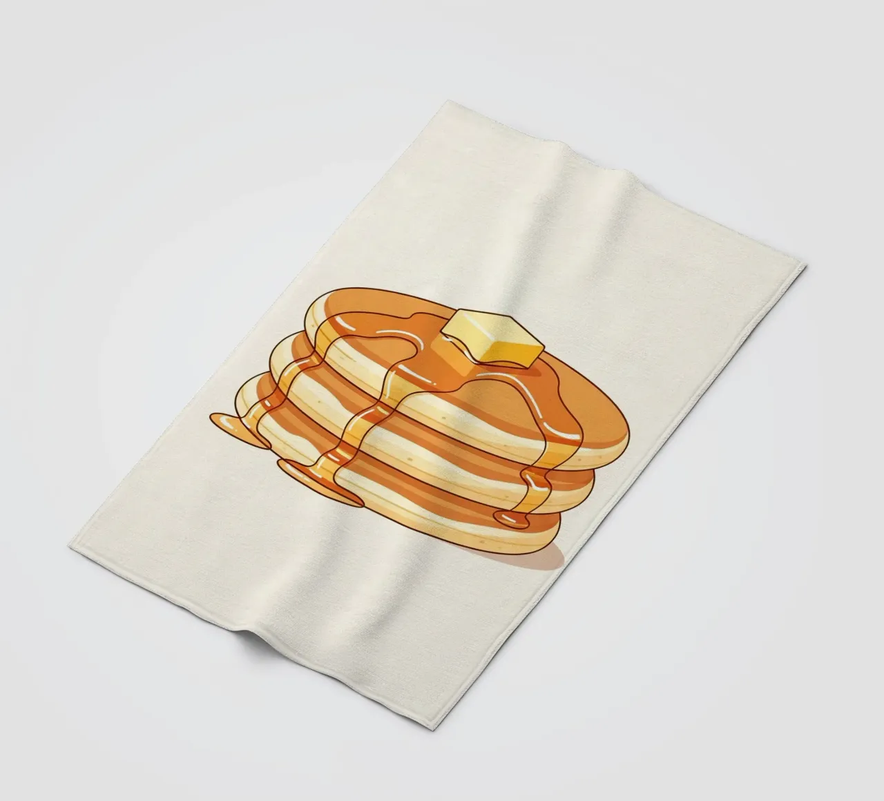 Pfannkuchenstapel mit Sirup Fleecedecke von FlatPrint Studio