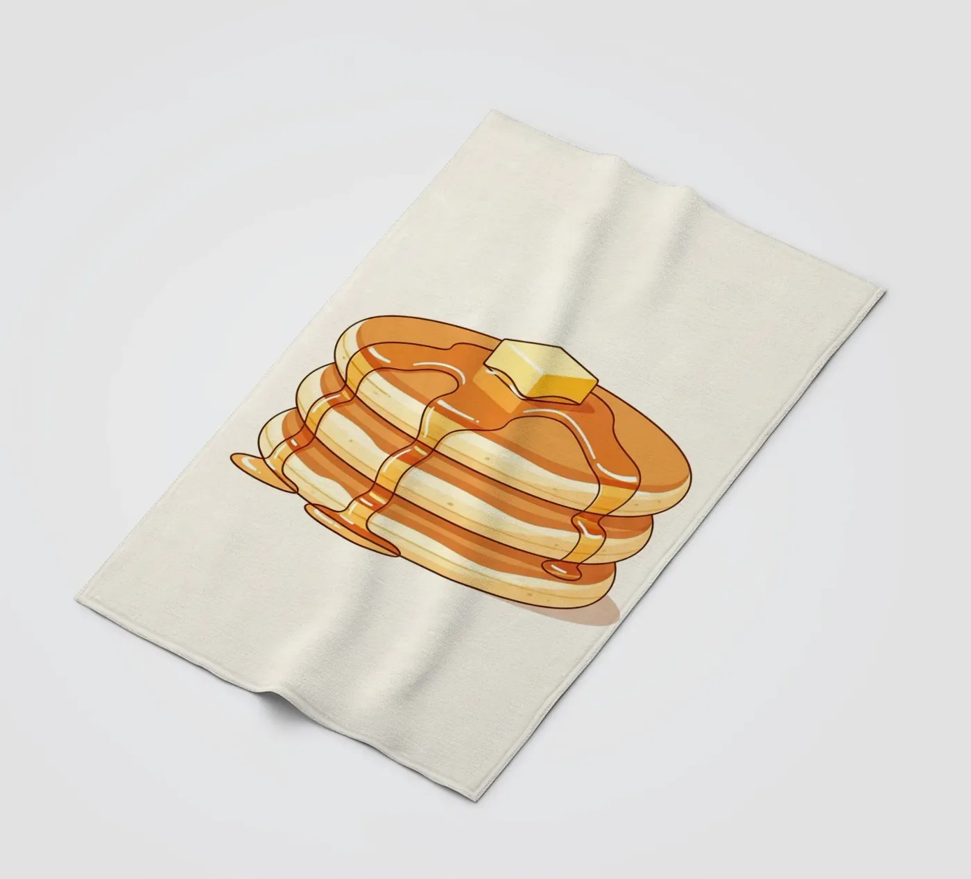 Pancake Stack with Syrup fleecedeken van FlatPrint Studio
