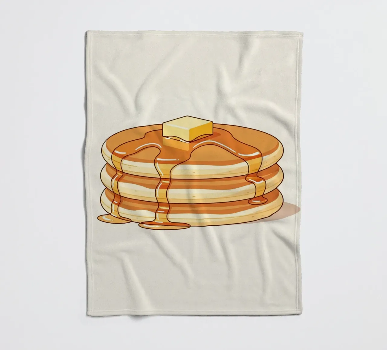 Pfannkuchenstapel mit Sirup Fleecedecke von FlatPrint Studio
