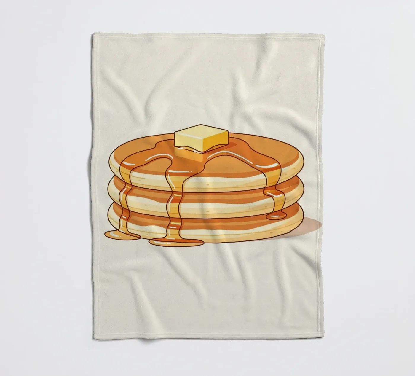 Pancake Stack with Syrup fleecedeken van FlatPrint Studio