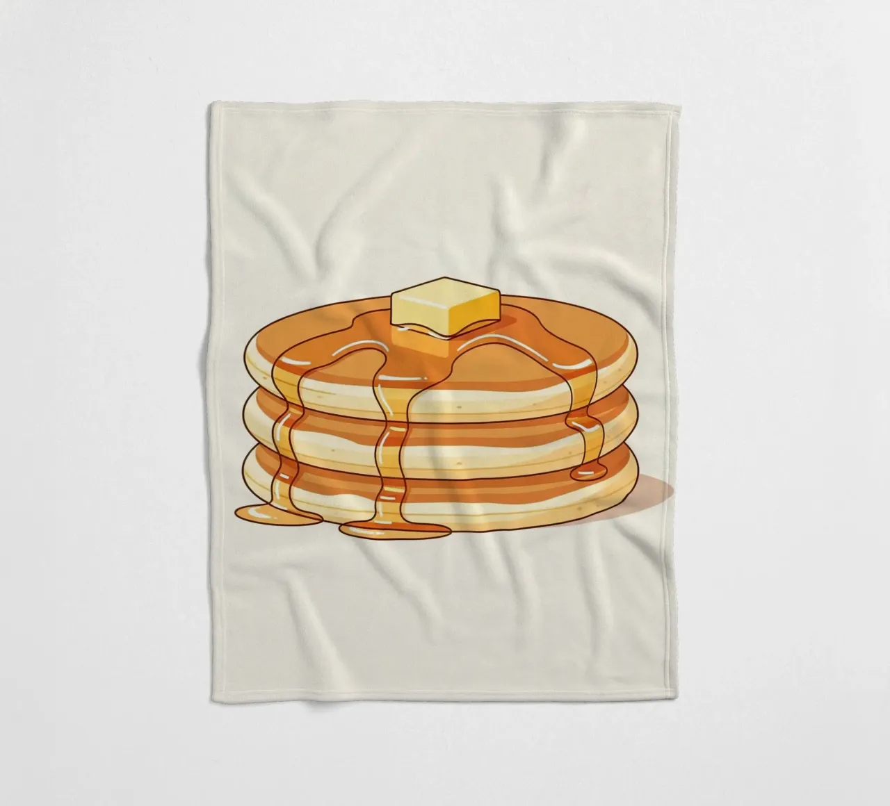 Pfannkuchenstapel mit Sirup Fleecedecke von FlatPrint Studio