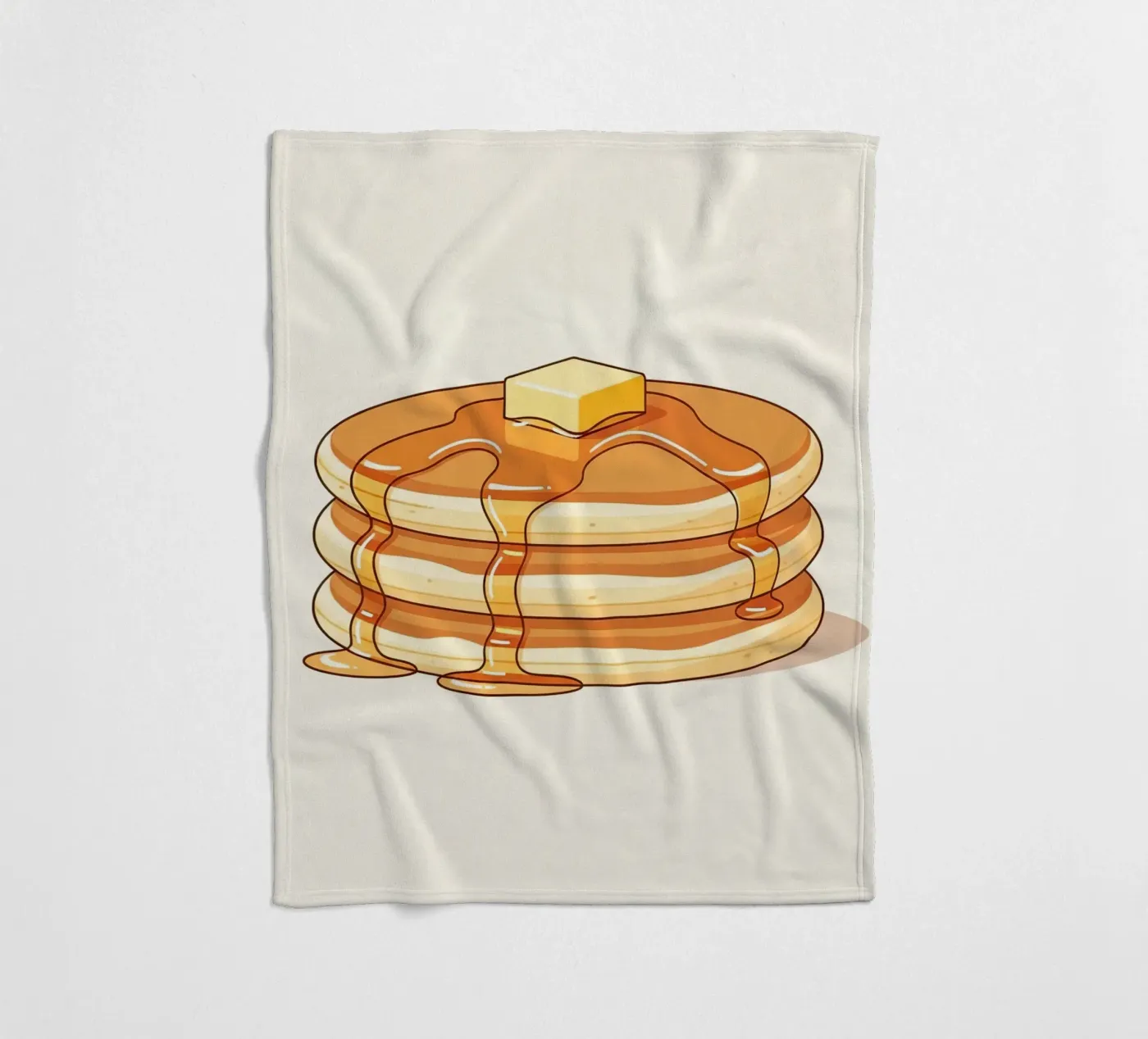 Pancake Stack with Syrup fleecedeken van FlatPrint Studio