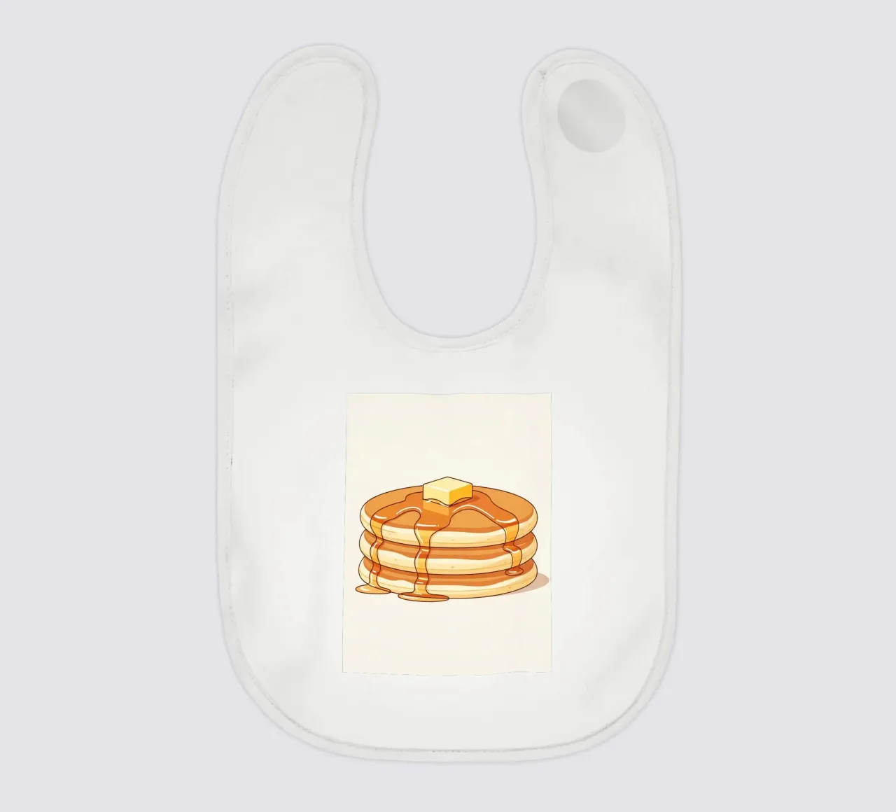 Tortino di pancake con sciroppo bavaglino da FlatPrint Studio