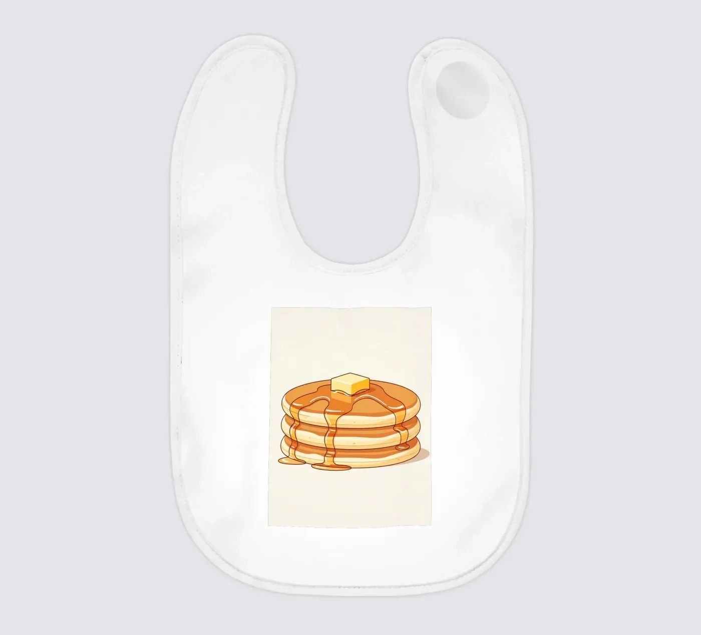 Tortino di pancake con sciroppo bavaglino da FlatPrint Studio