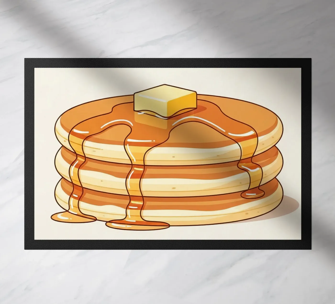 Pancake Stack with Syrup Fußmatte von FlatPrint Studio