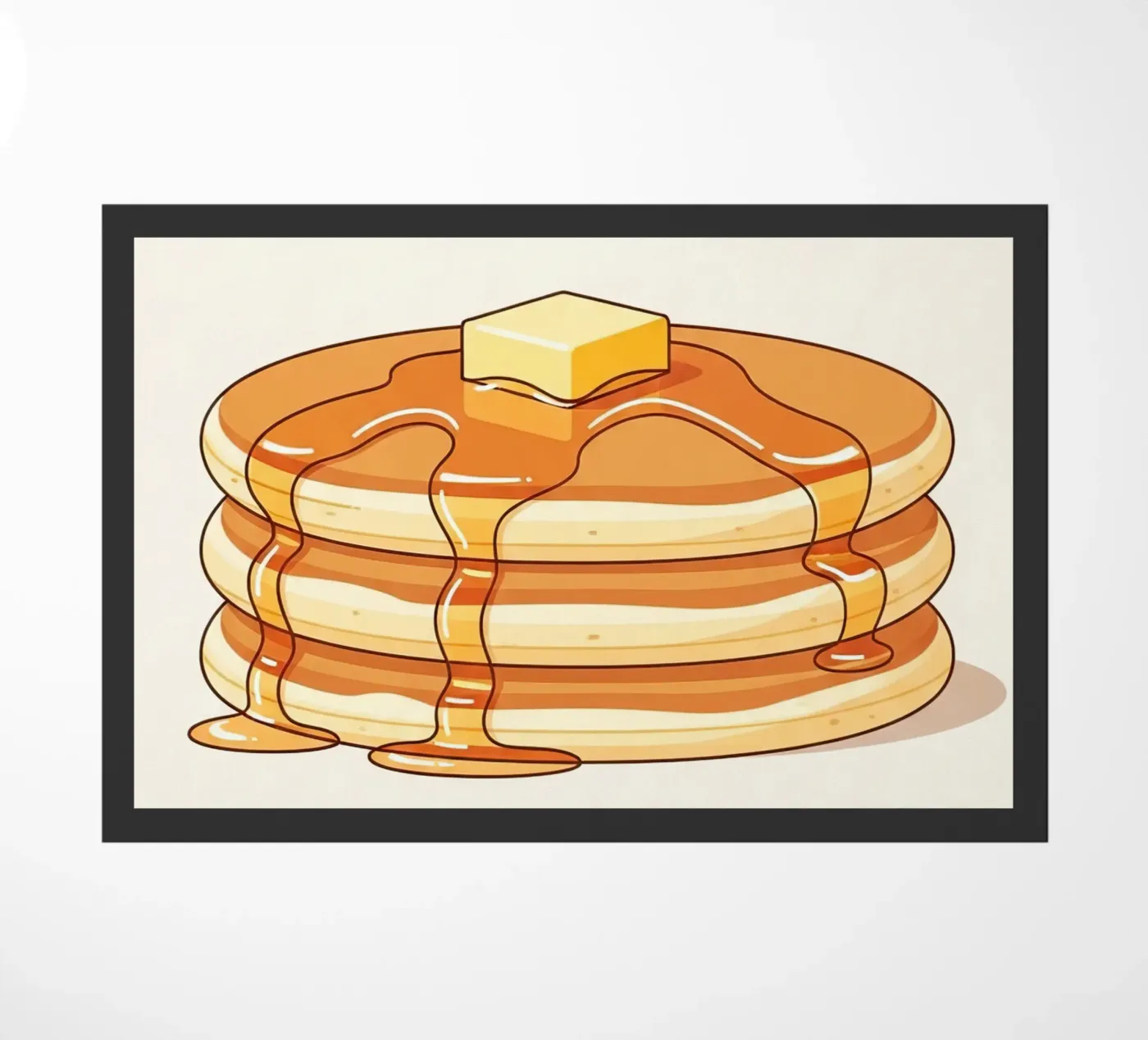 Pancake Stack with Syrup Fußmatte von FlatPrint Studio