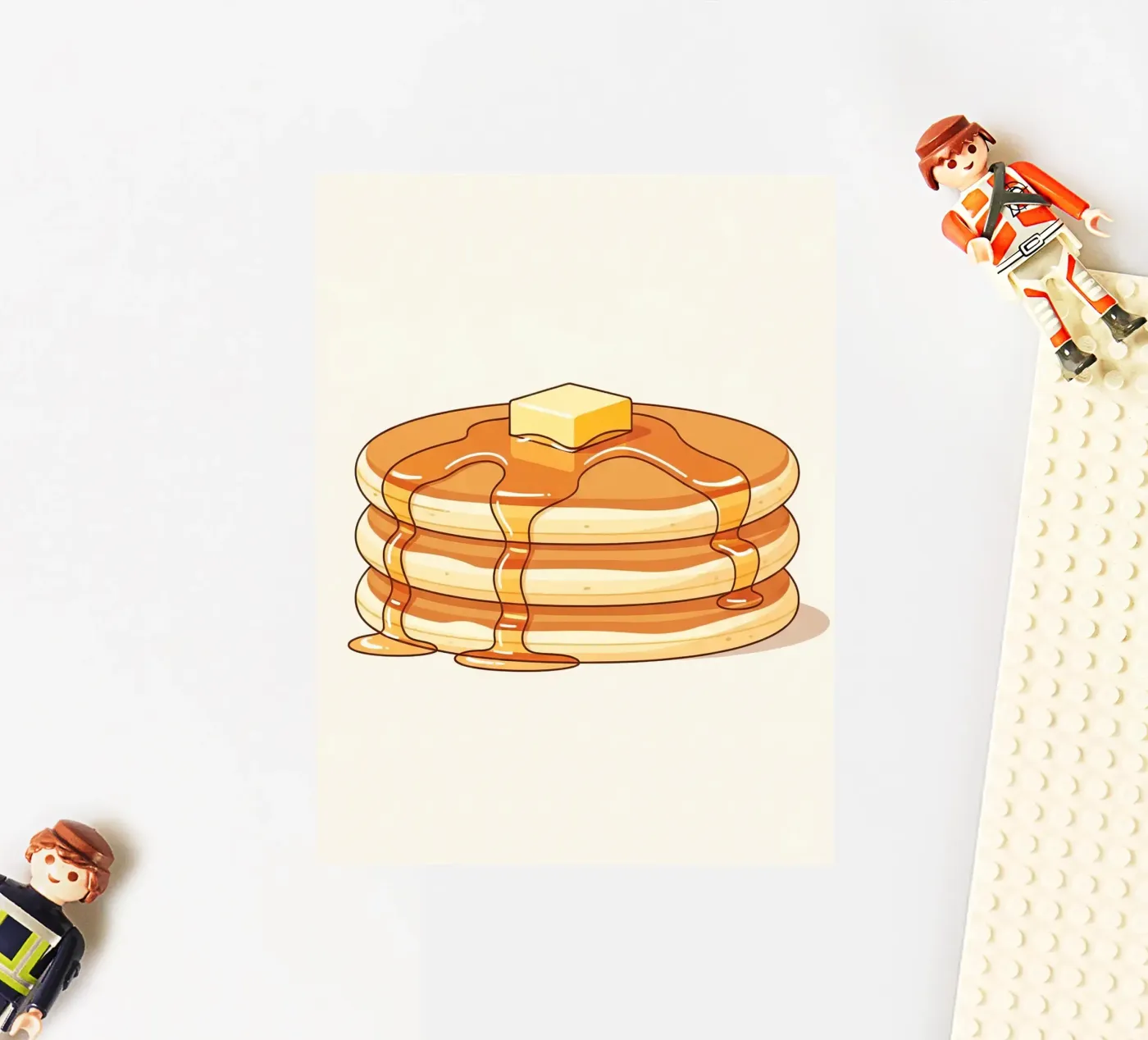 Pannenkoekenstapel met stroop sticker van FlatPrint Studio