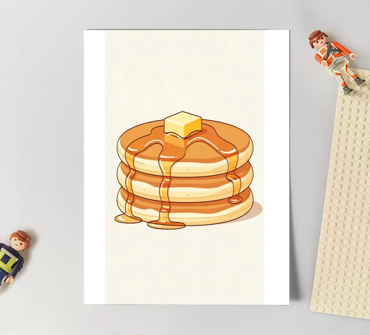 Pancake Stack with Syrup sticker sheet by FlatPrint Studio