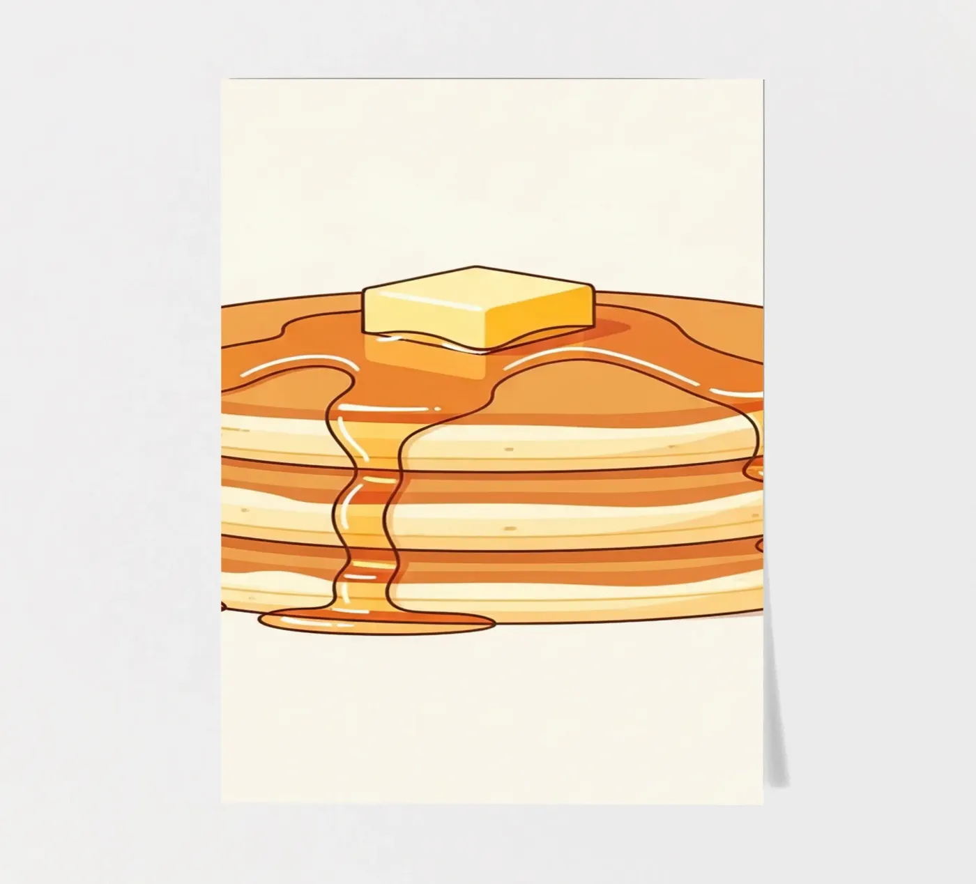Pancake Stack with Syrup sticker sheet by FlatPrint Studio