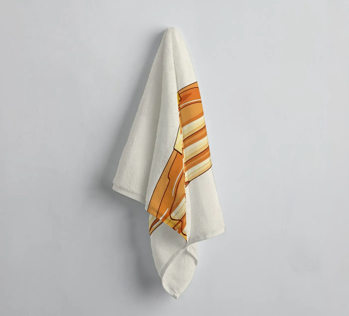 Pannenkoekenstapel met stroop badhanddoek van FlatPrint Studio