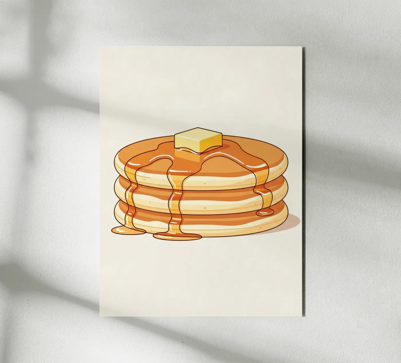 Tortino di pancake con sciroppo alluminio dibond da FlatPrint Studio