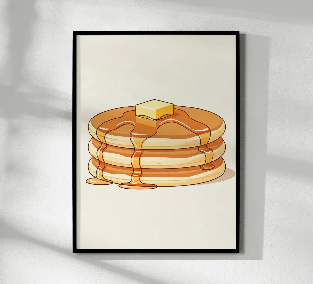 Pancake Stack with Syrup poster by FlatPrint Studio