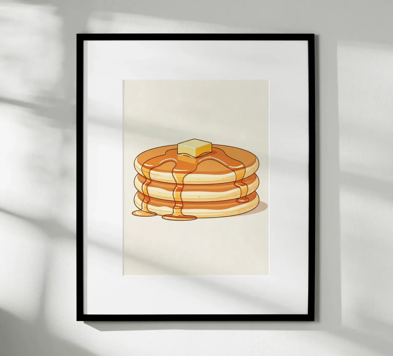 Pancake Stack with Syrup poster by FlatPrint Studio