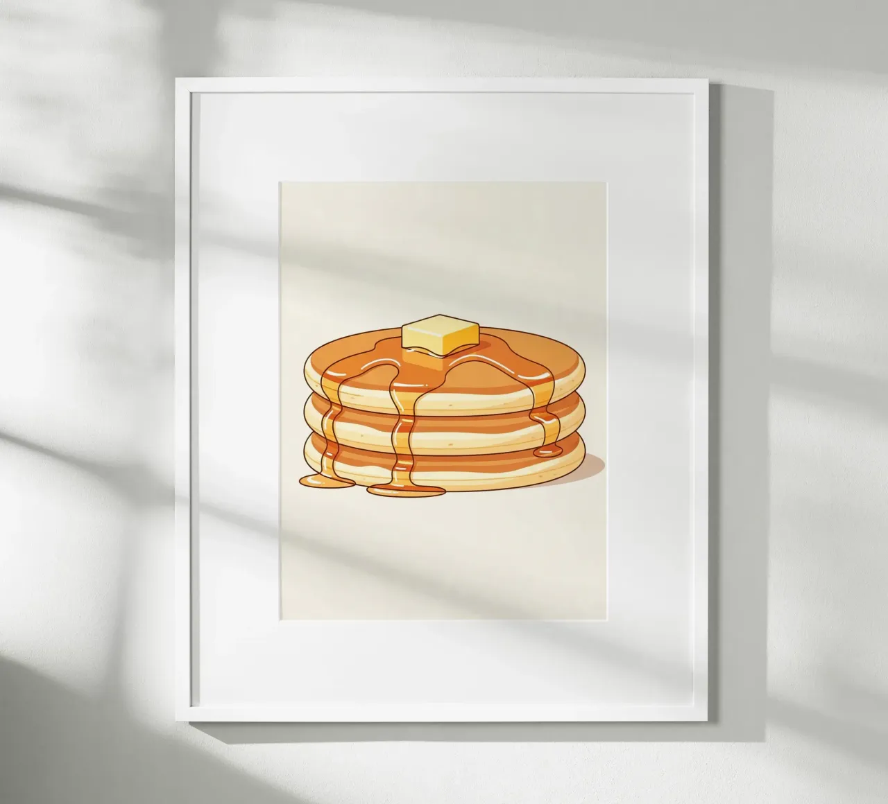 Pancake Stack with Syrup poster by FlatPrint Studio