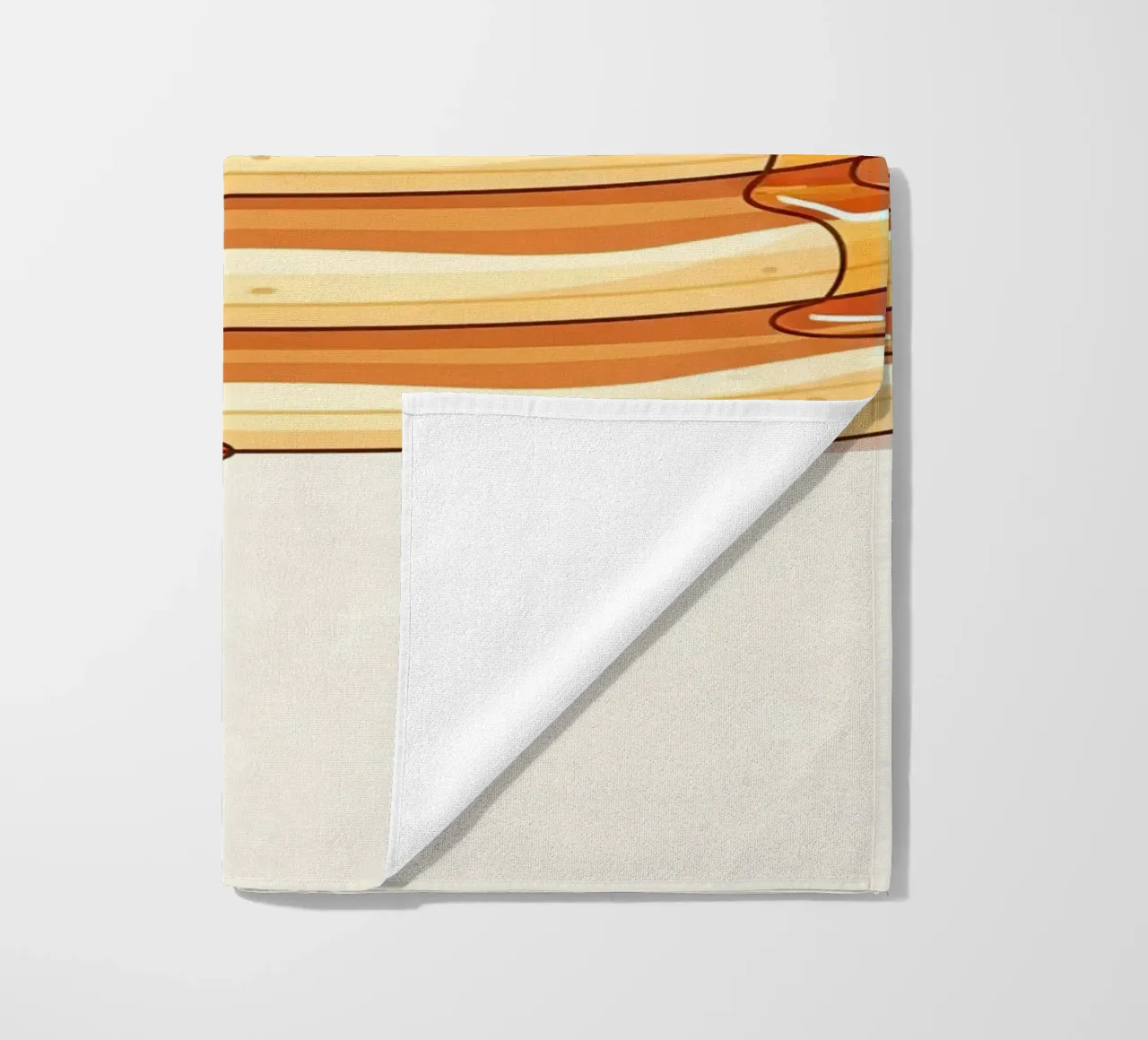 Tortino di pancake con sciroppo telo mare da FlatPrint Studio