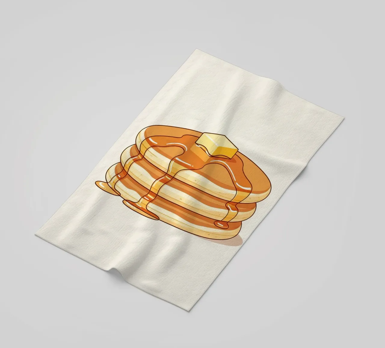 Tortino di pancake con sciroppo telo mare da FlatPrint Studio