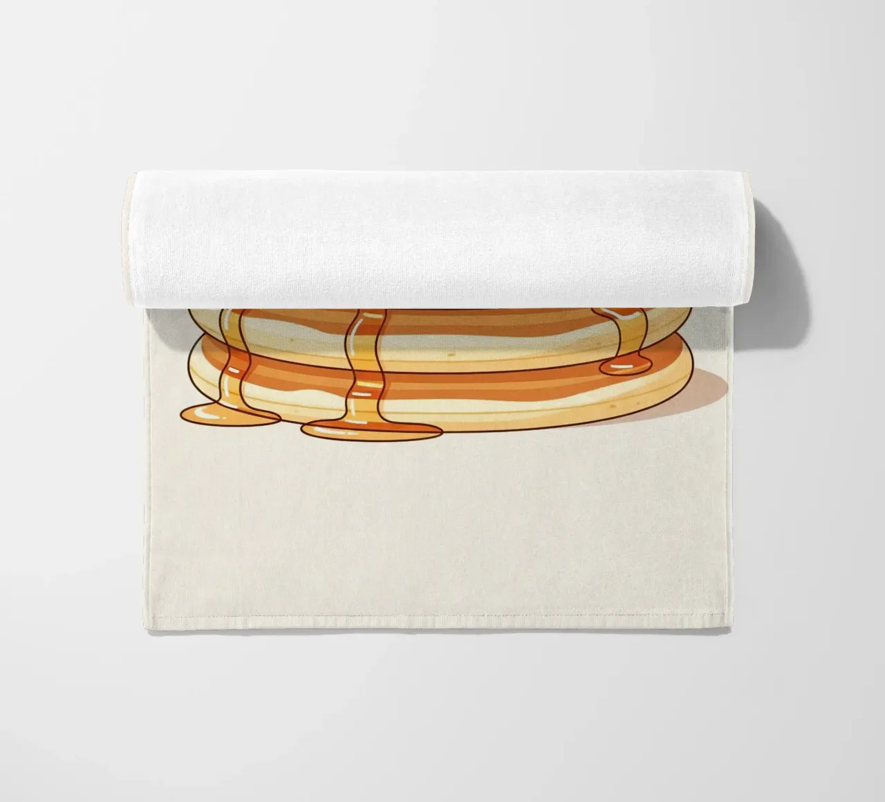 Tortino di pancake con sciroppo telo mare da FlatPrint Studio