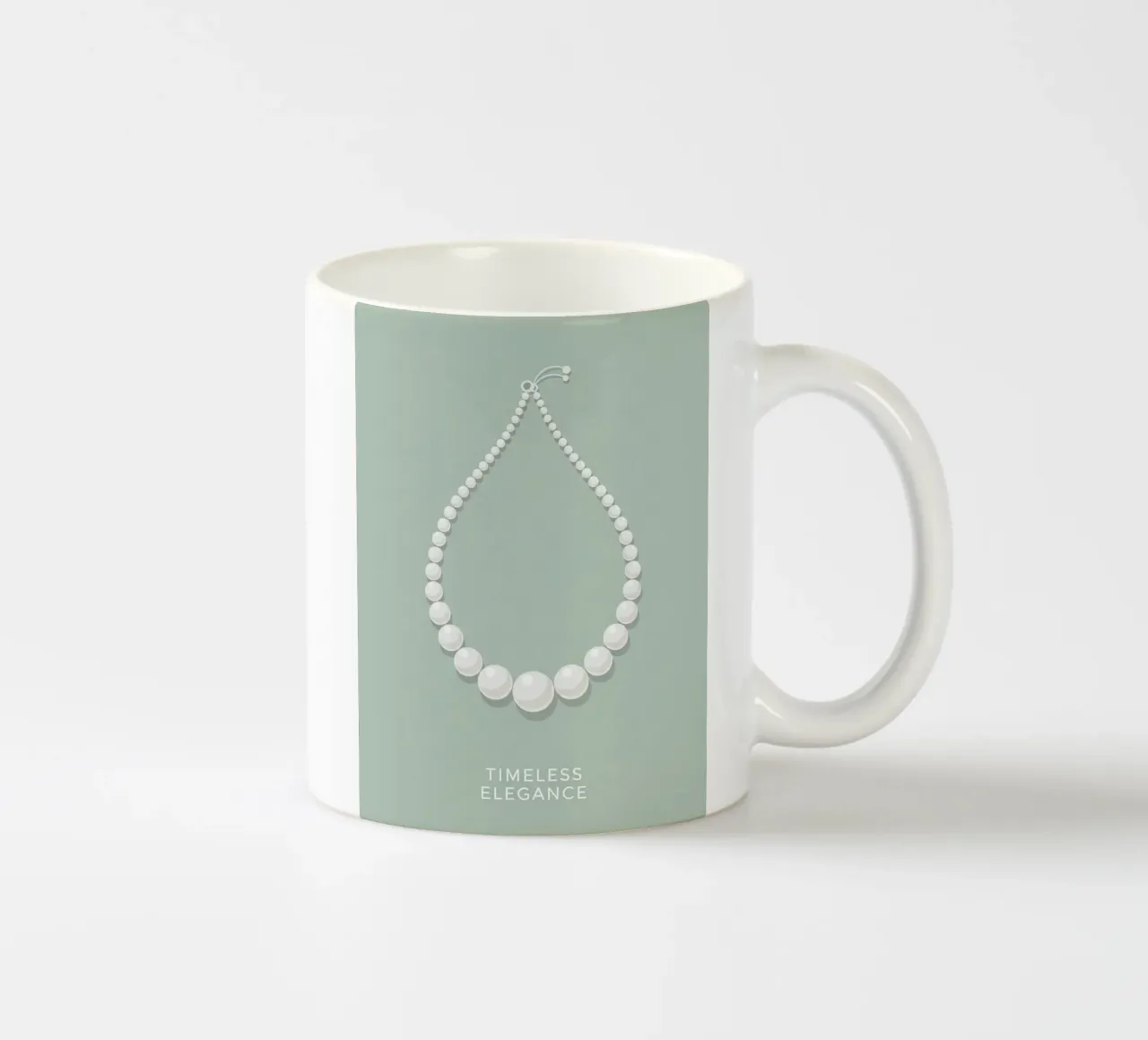 Timeless Elegance ceramic mug by FlatPrint Studio