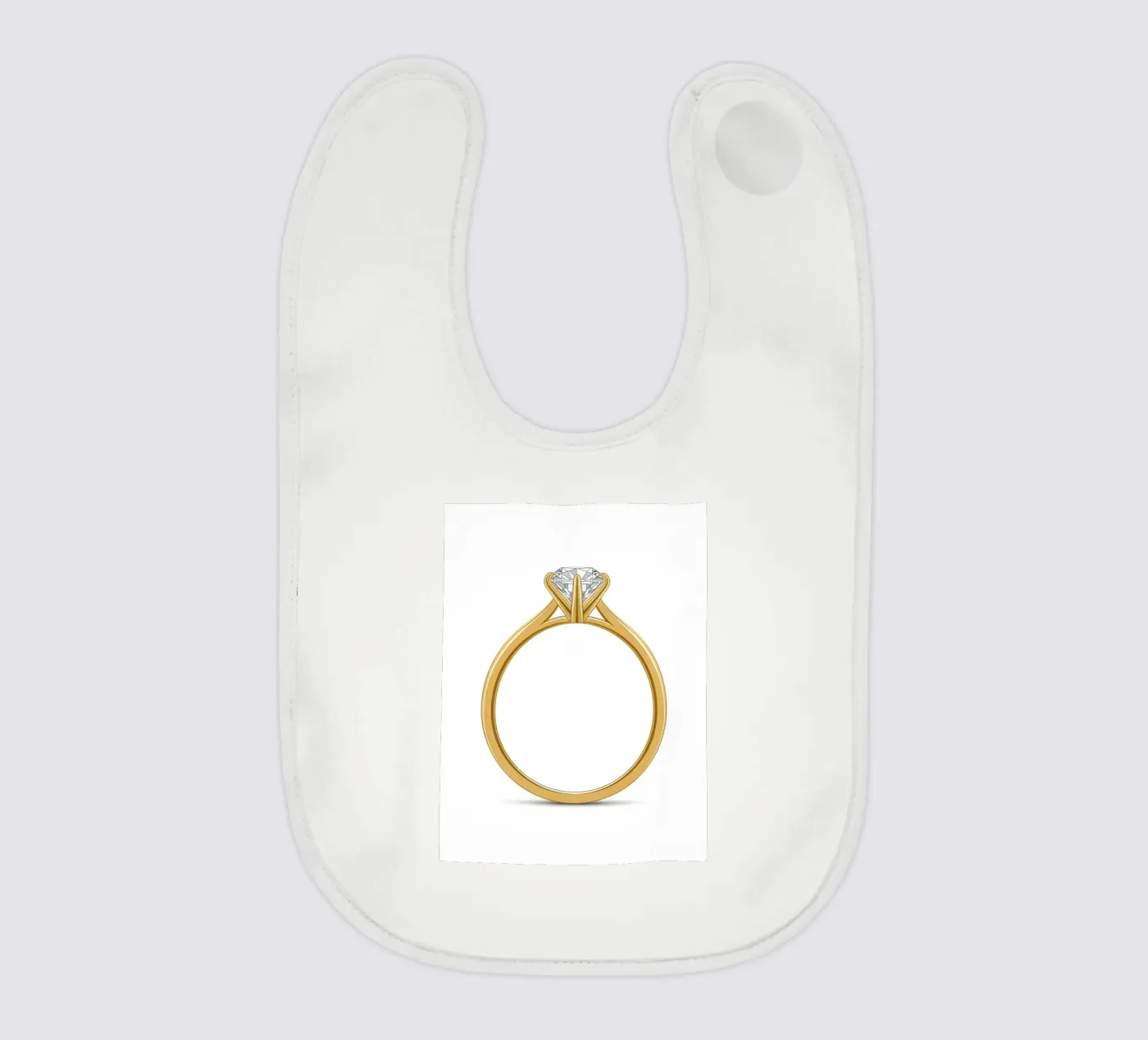 Diamond Solitaire Ring Babylätzchen von FlatPrint Studio