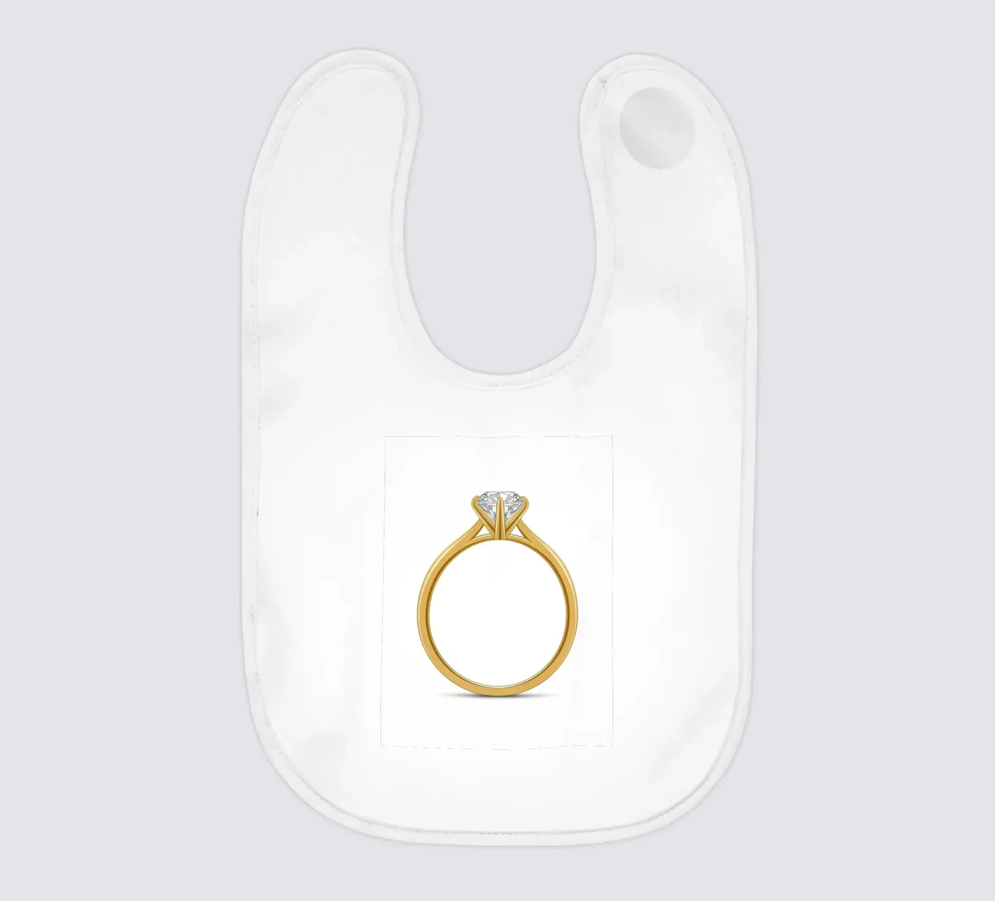 Diamond Solitaire Ring Babylätzchen von FlatPrint Studio