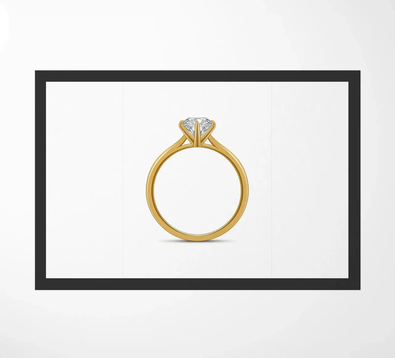 Diamond Solitaire Ring doormat by FlatPrint Studio