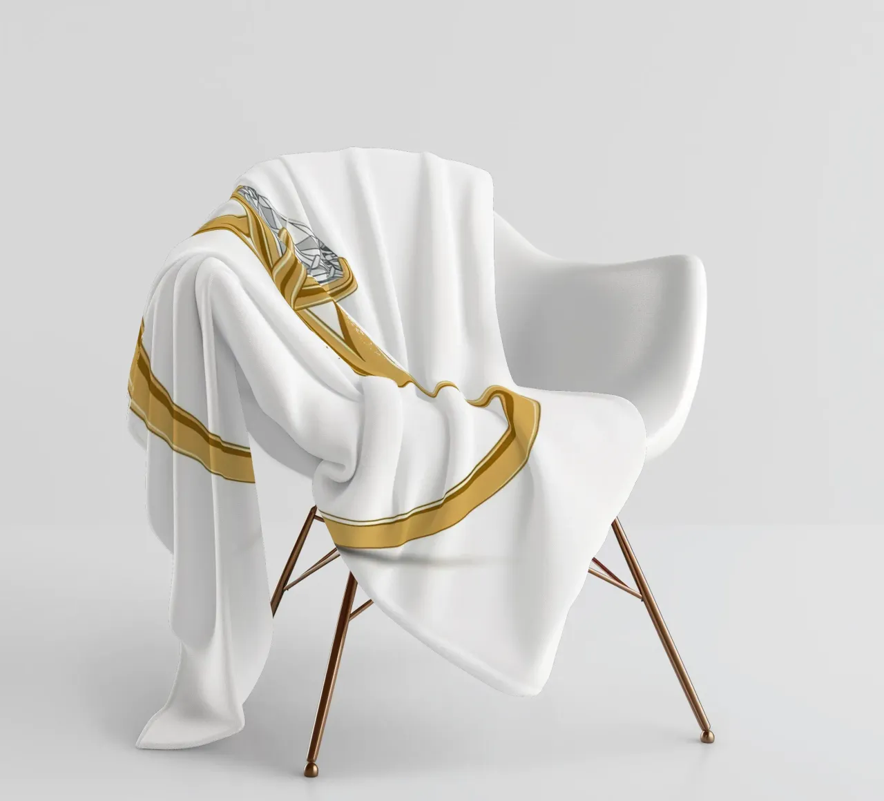 Diamanten solitaire ring fleecedeken van FlatPrint Studio