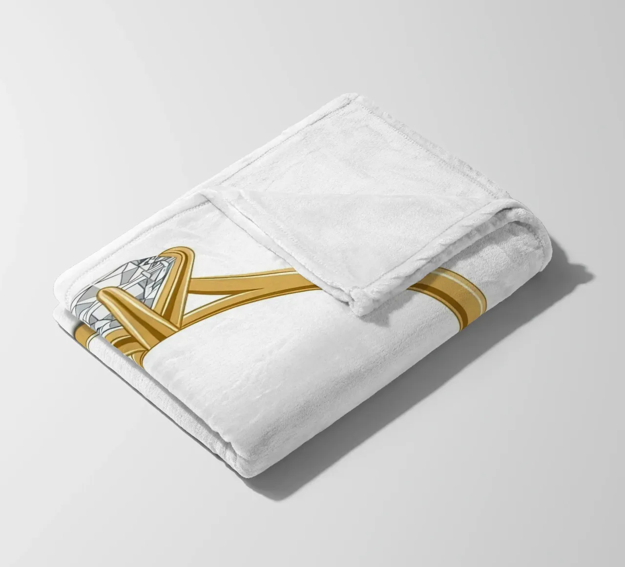 Diamanten solitaire ring fleecedeken van FlatPrint Studio