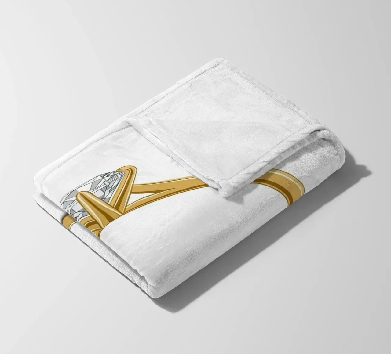 Diamanten solitaire ring fleecedeken van FlatPrint Studio