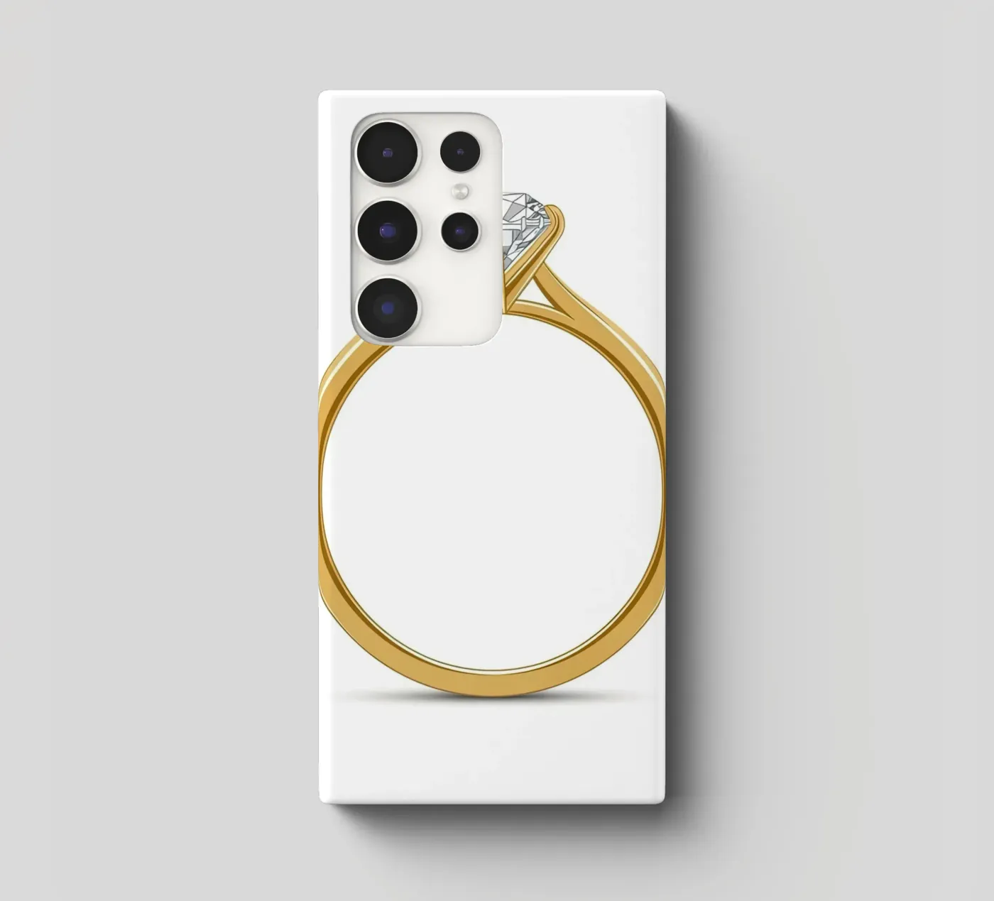 Anello solitario con diamante cover samsung da FlatPrint Studio