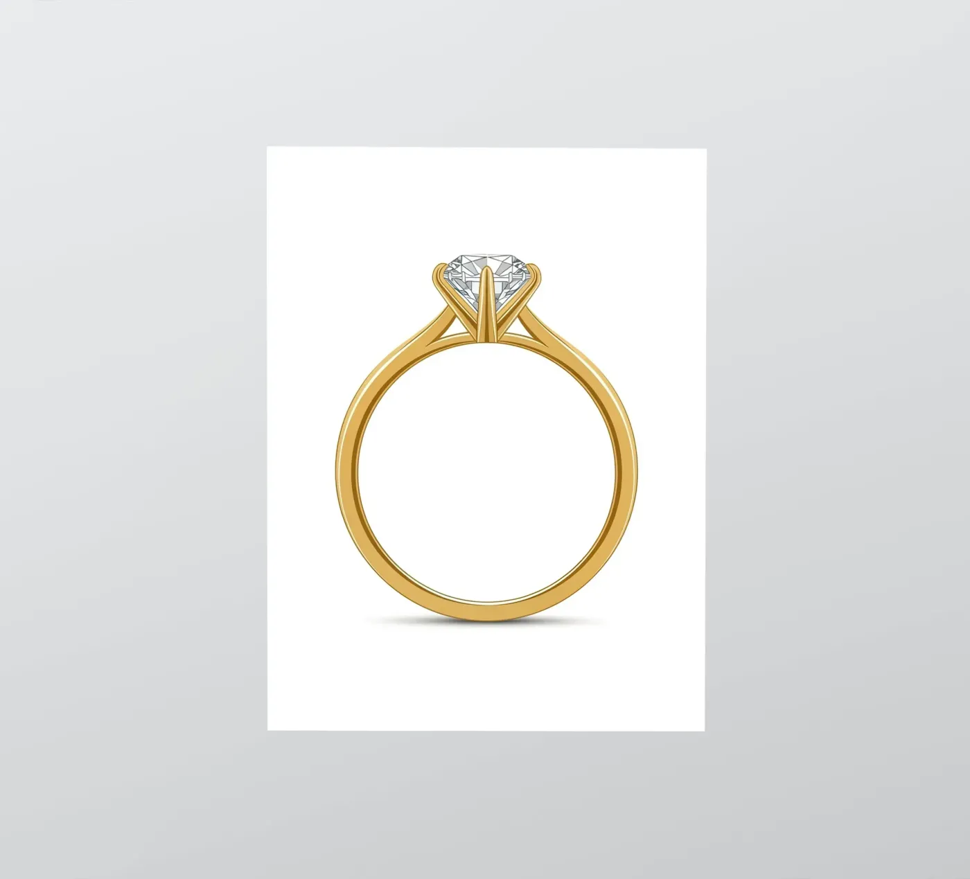 Diamond Solitaire Ring sticker by FlatPrint Studio