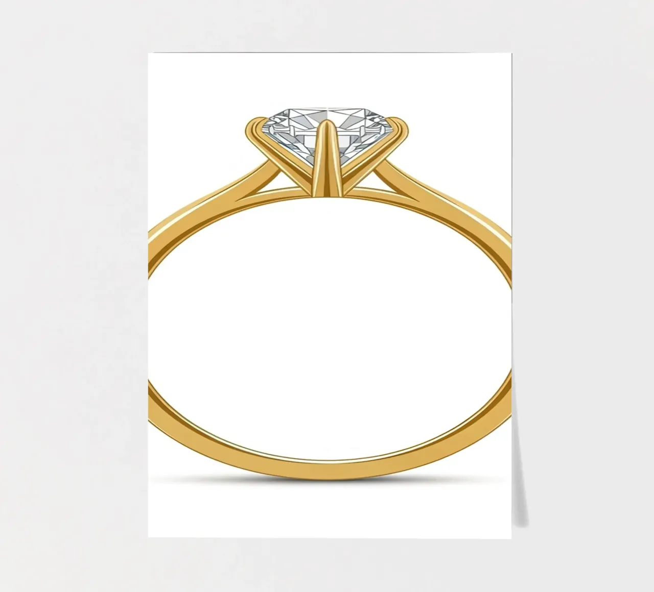 Diamond Solitaire Ring sticker sheet by FlatPrint Studio