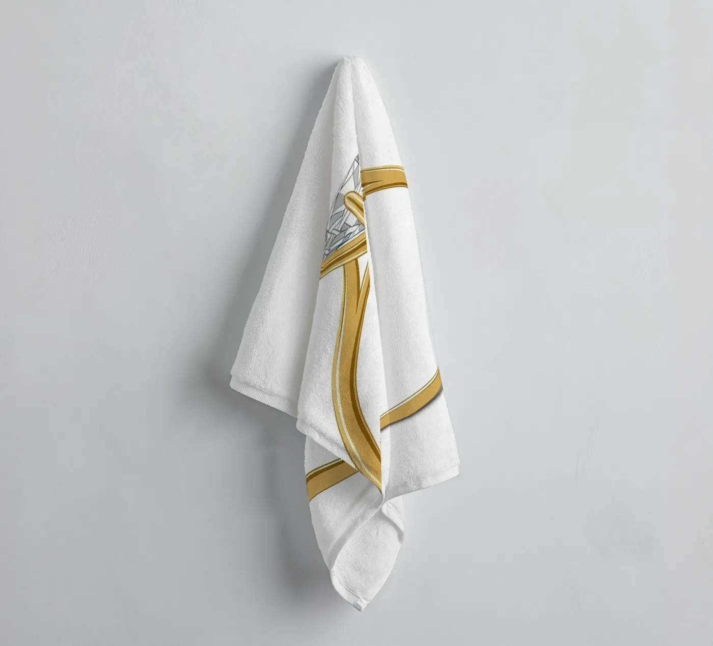 Diamond Solitaire Ring towel by FlatPrint Studio