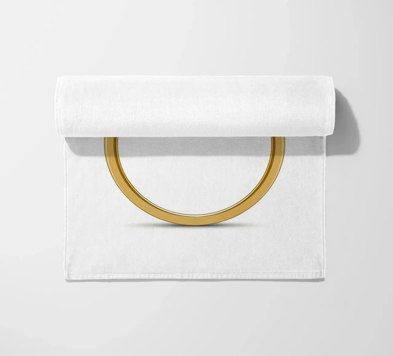 Diamanten solitaire ring strandhanddoek van FlatPrint Studio