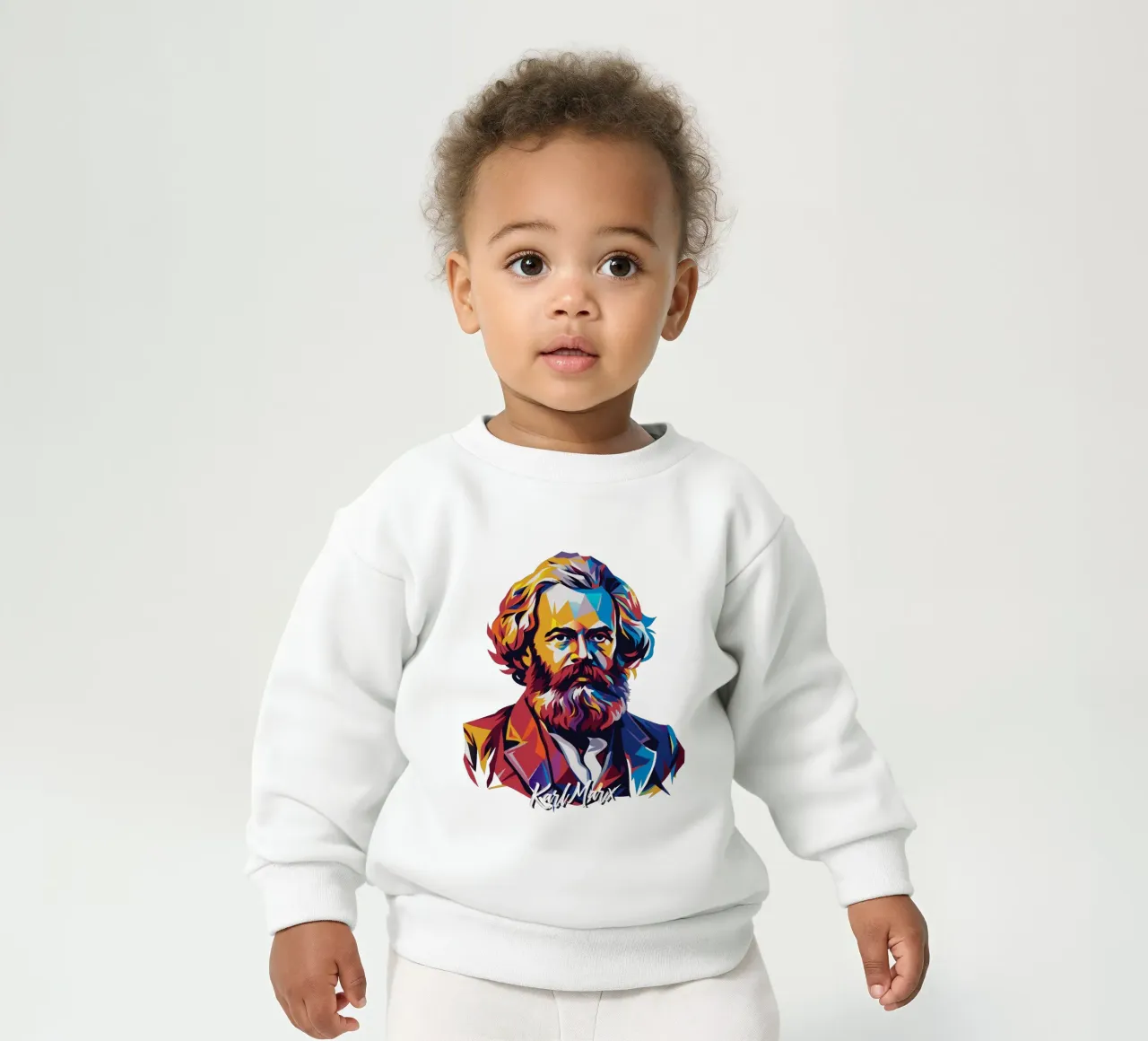 Karl Marx in WPAP Pop Art sudadera de bebé de vectorartnesia