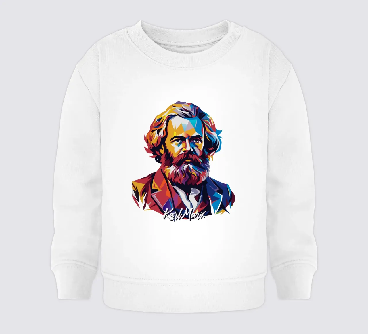 Karl Marx in WPAP Pop Art felpa neonato da vectorartnesia