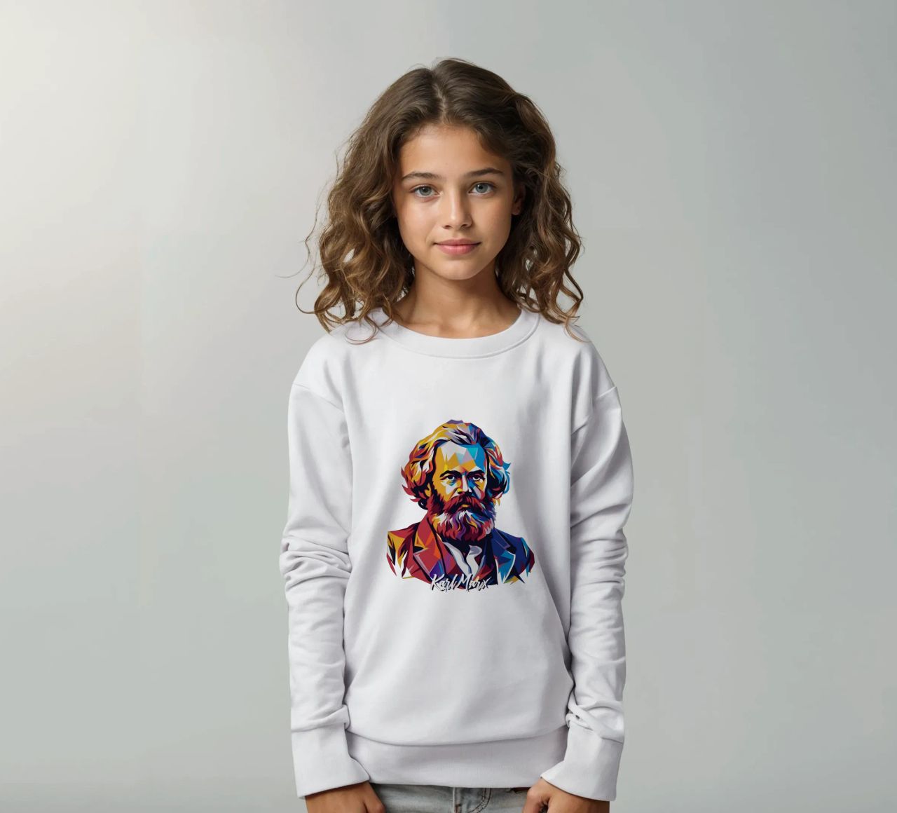 Karl Marx in WPAP Pop Art felpa bambino da vectorartnesia