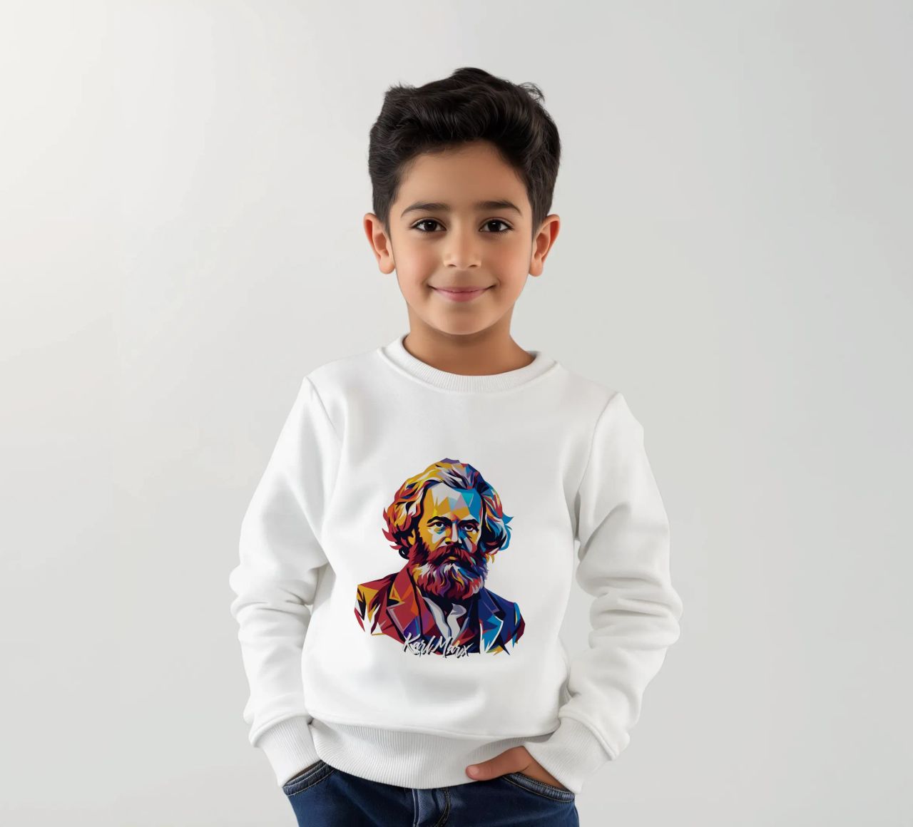 Karl Marx in WPAP Pop Art felpa bambino da vectorartnesia