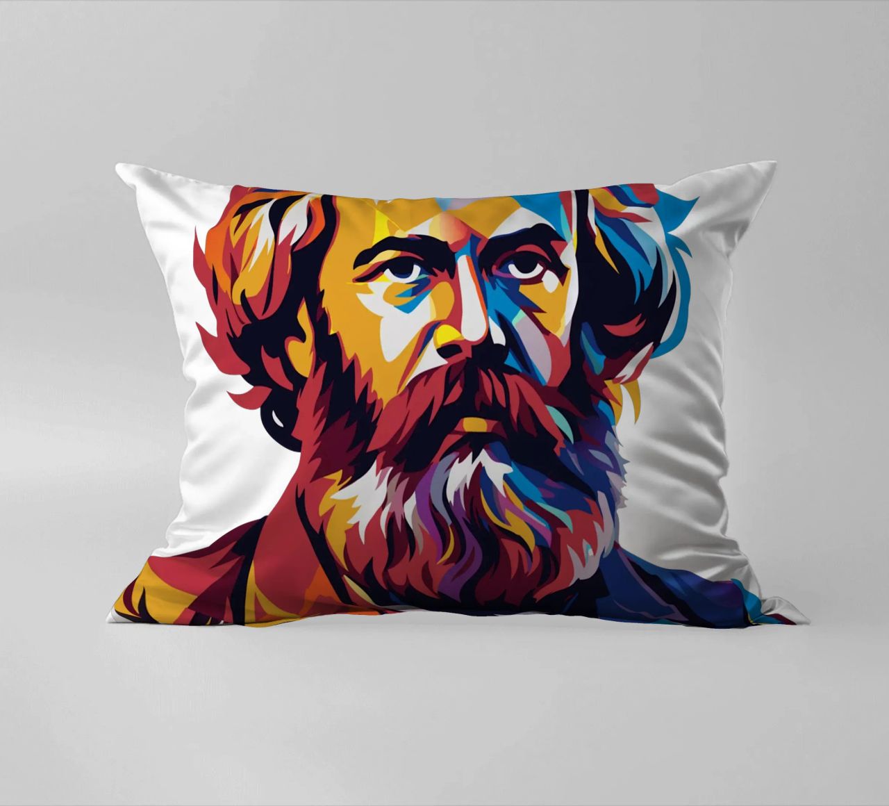 Karl Marx in WPAP Pop Art cuscino da vectorartnesia