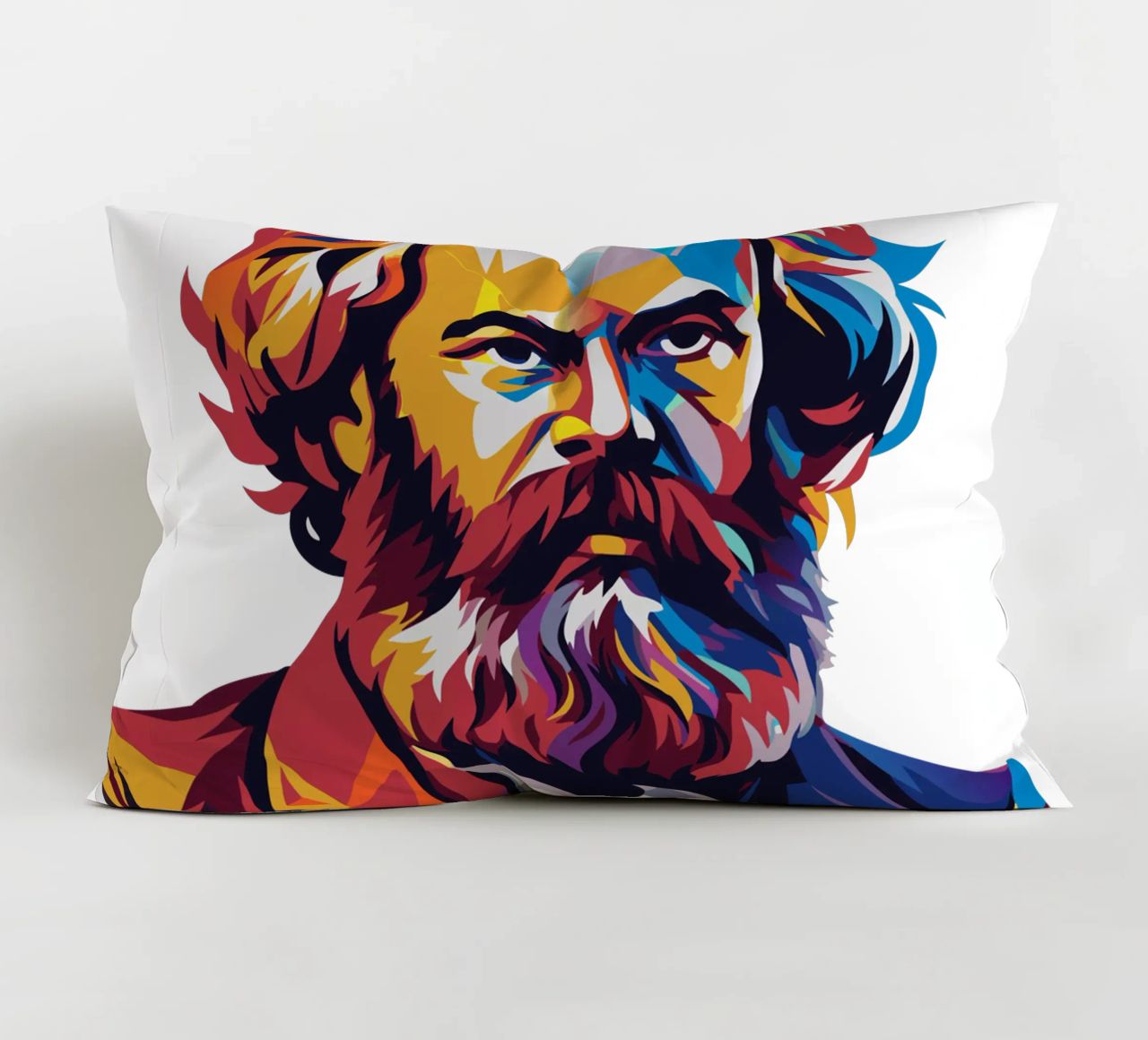 Karl Marx in WPAP Pop Art cuscino da vectorartnesia